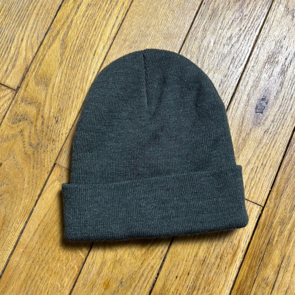 Dickies Beanie Hat Charcoal Grey Knit Cuffed Workwear Logo Skull Cap Mens Womens - Picture 2 of 3